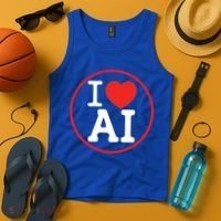 I Love Ai Artificial Intelligence Is Amazing! Cool Gift Tank Top thumb 4