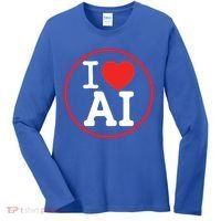 I Love Ai Artificial Intelligence Is Amazing! Cool Gift Women's Long Sleeve Shirt thumb 0