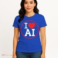 I Love Ai Artificial Intelligence Is Amazing! Cool Gift Women's T-Shirt thumb 4