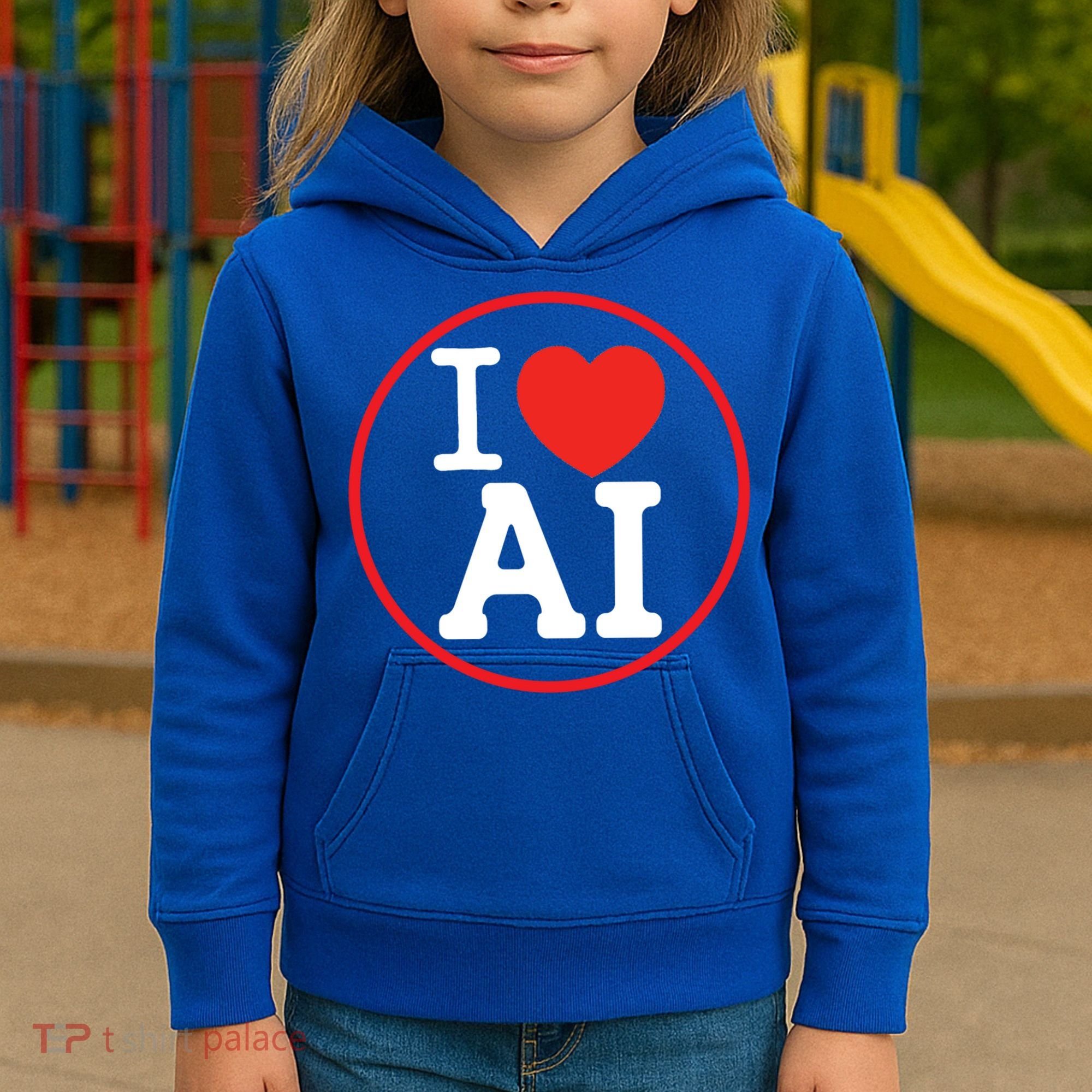 I Love Ai Artificial Intelligence Is Amazing! Cool Gift Kids Hoodie