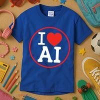 I Love Ai Artificial Intelligence Is Amazing! Cool Gift Kids T-Shirt thumb 3