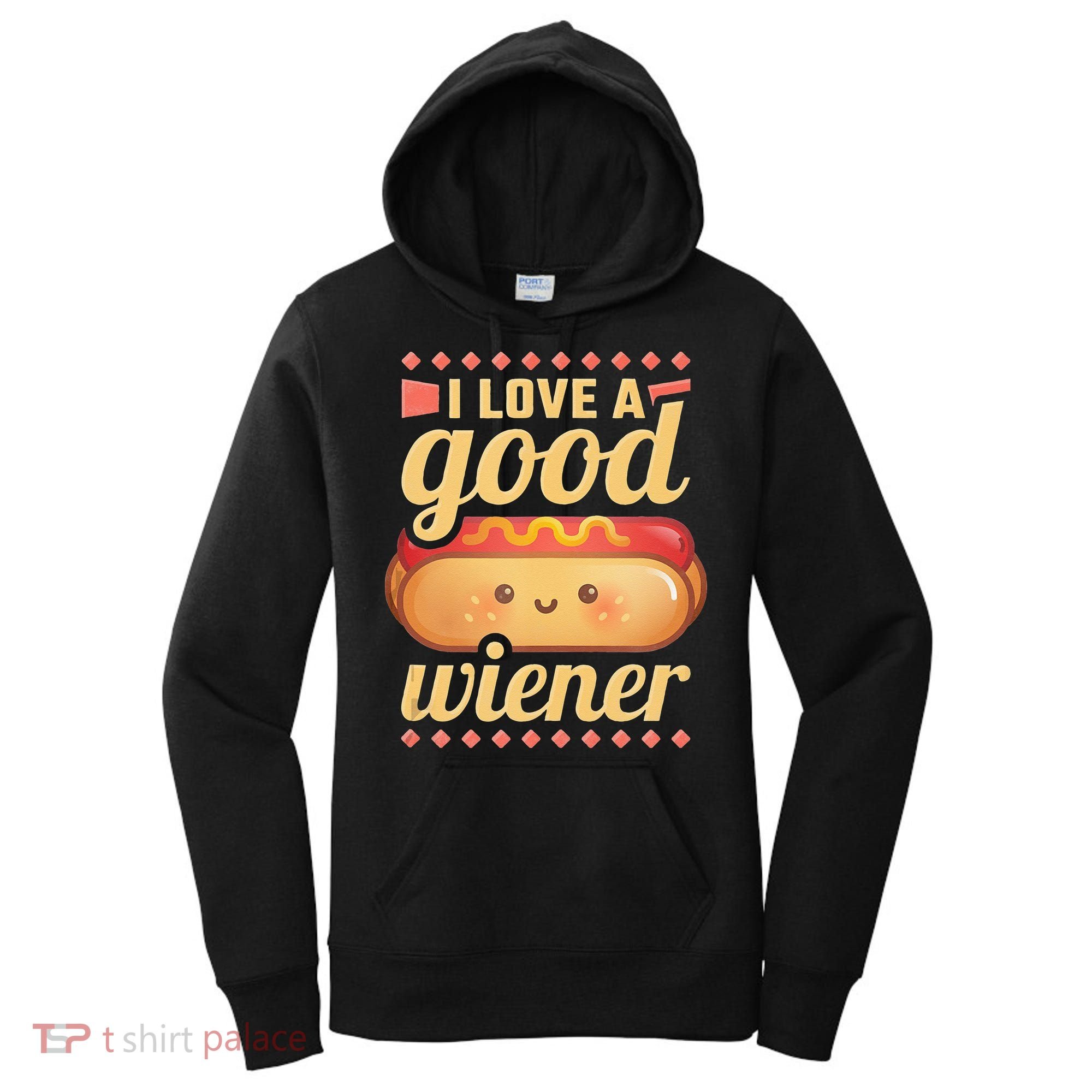 I Love A Good Wiener BBQ Hot Dog Women's Hoodie