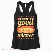 I Love A Good Wiener BBQ Hot Dog Women's Tank Top thumb 0