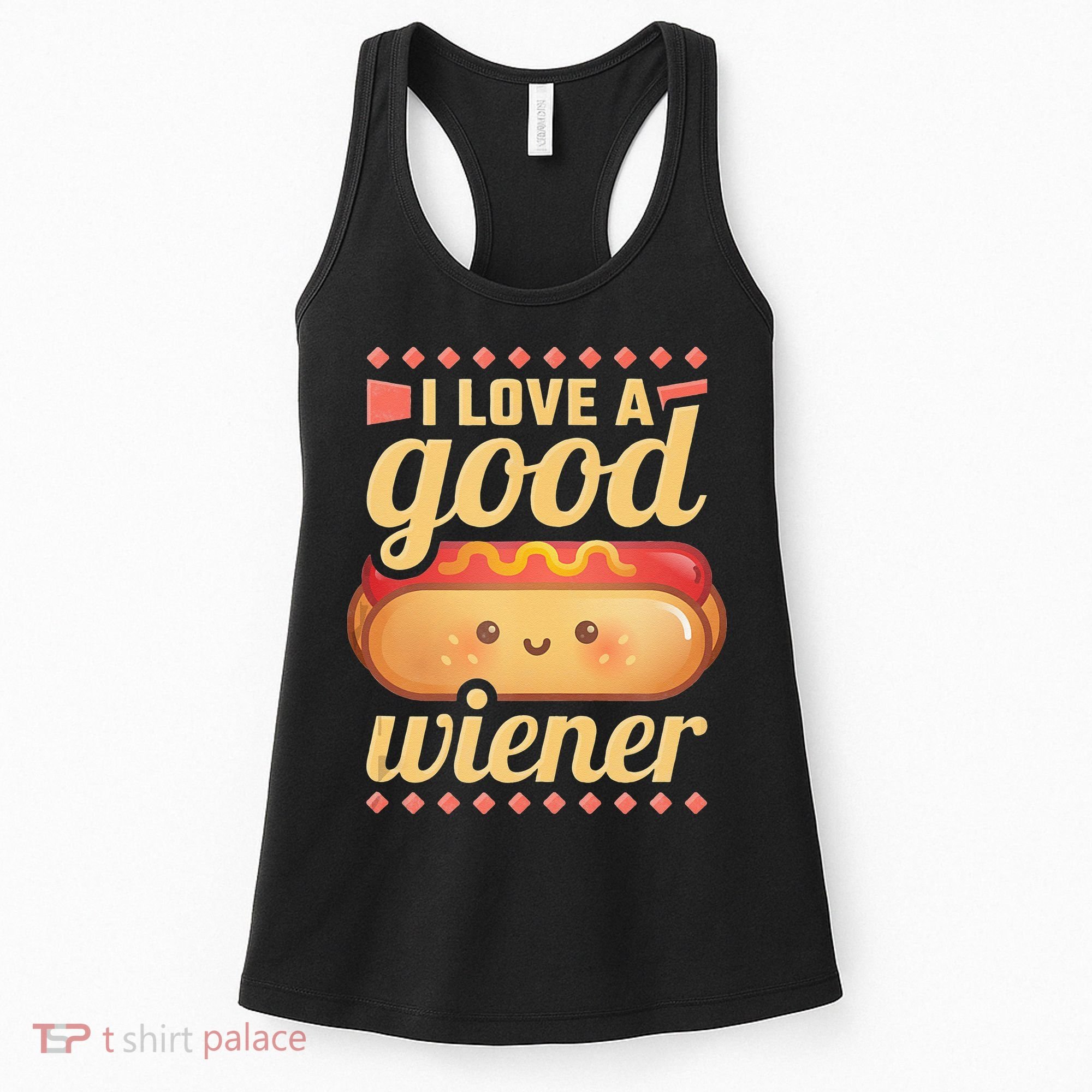 I Love A Good Wiener BBQ Hot Dog Women's Tank Top