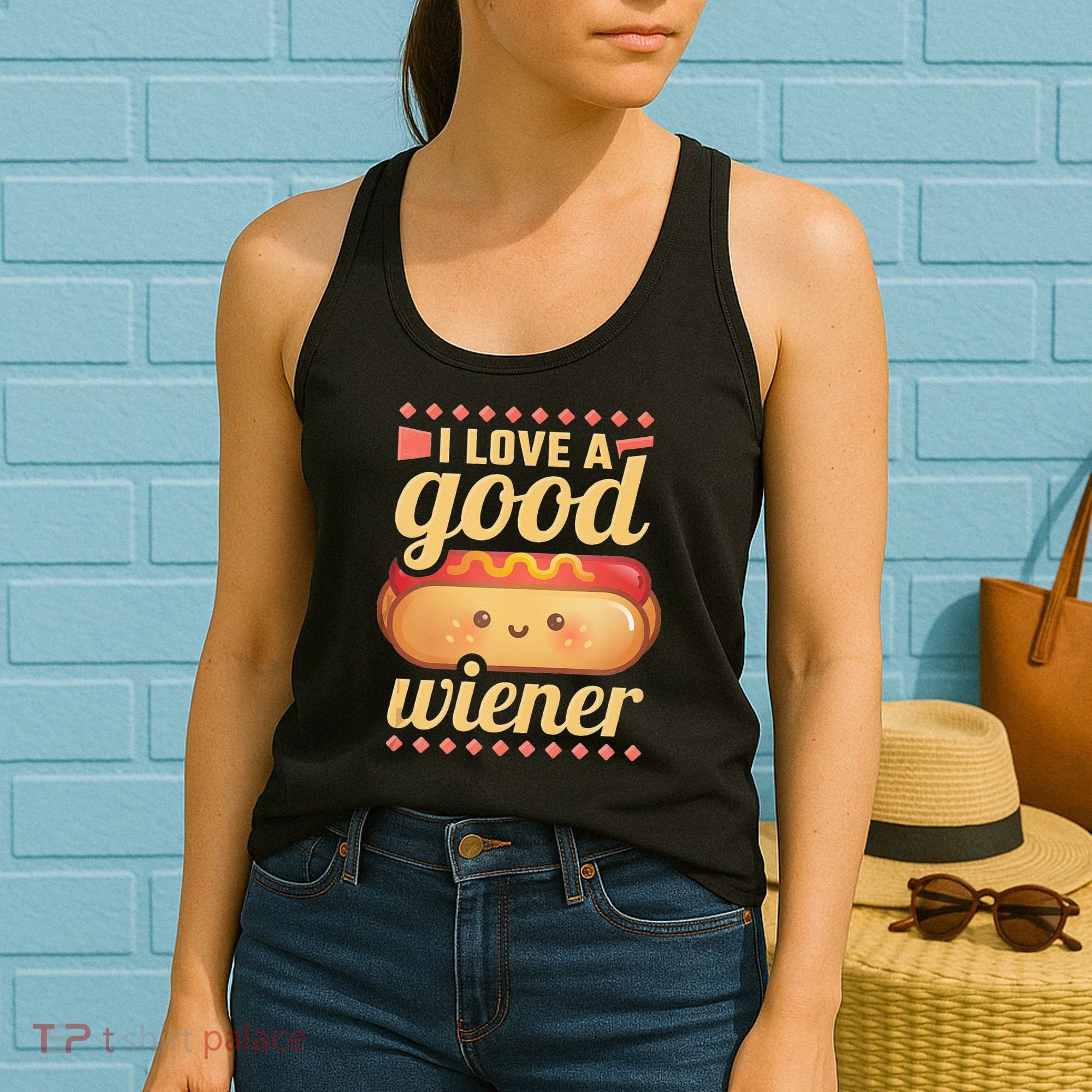 I Love A Good Wiener BBQ Hot Dog Women's Tank Top