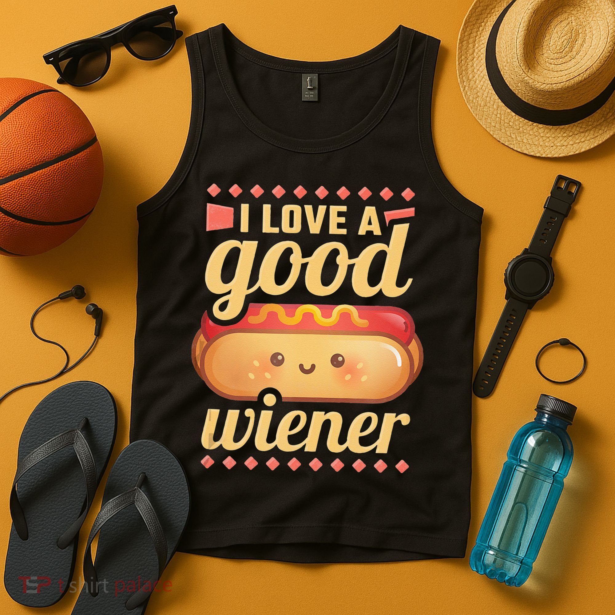I Love A Good Wiener BBQ Hot Dog Tank Top