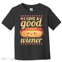 I Love A Good Wiener BBQ Hot Dog Toddler T-Shirt thumb 0
