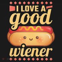 I Love A Good Wiener BBQ Hot Dog Visor thumb 3