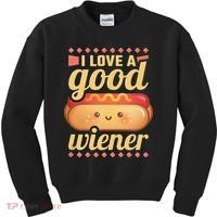 I Love A Good Wiener BBQ Hot Dog Kids Sweatshirt thumb 0