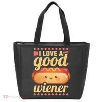 I Love A Good Wiener BBQ Hot Dog Tote Bag thumb 0