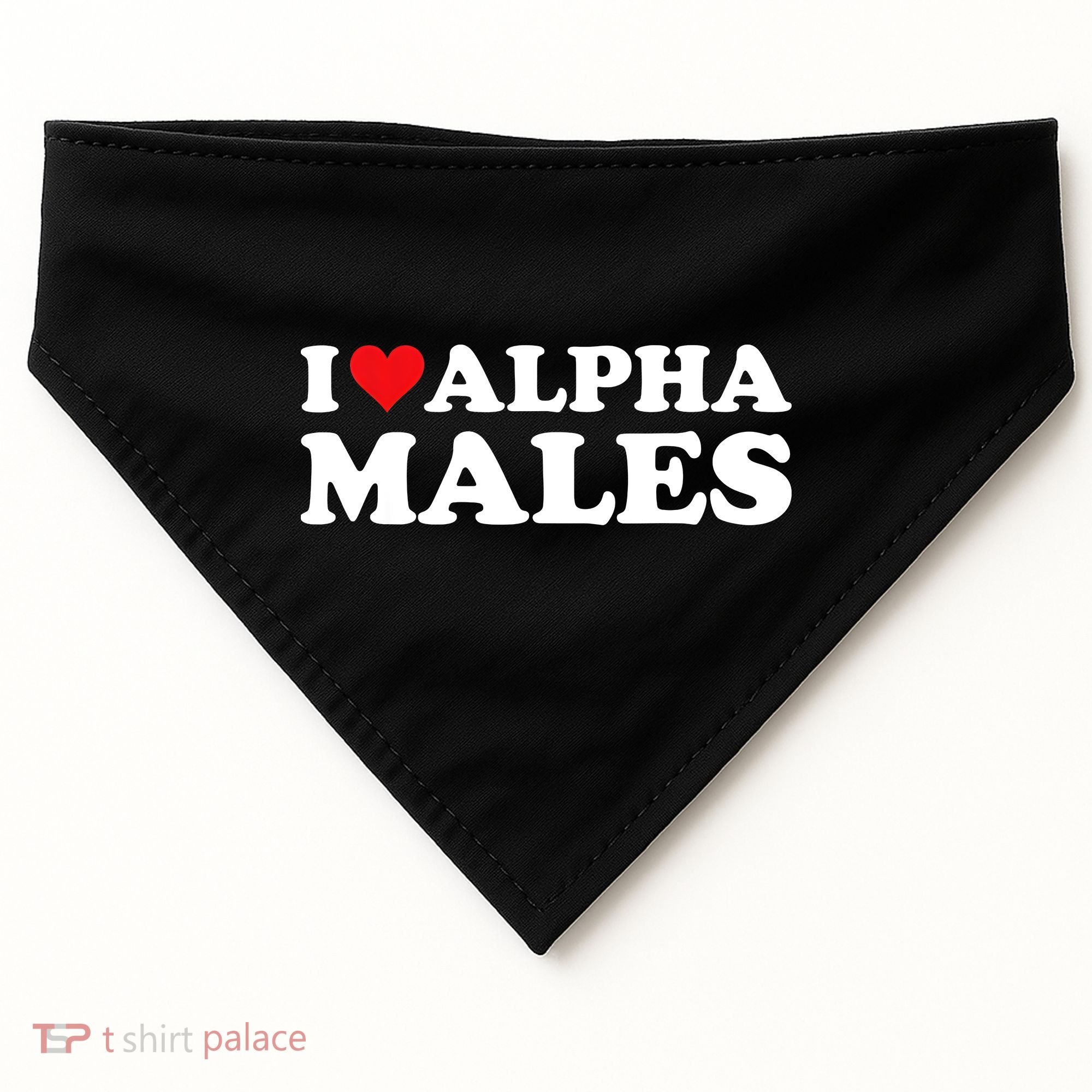 I Love Alpha Males Alpha Male USA-Made Doggie Bandana