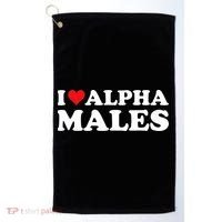 I Love Alpha Males Alpha Male Golf Towel thumb 0