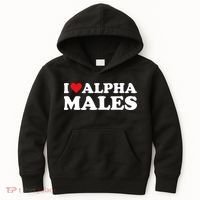 I Love Alpha Males Alpha Male Kids Hoodie thumb 0