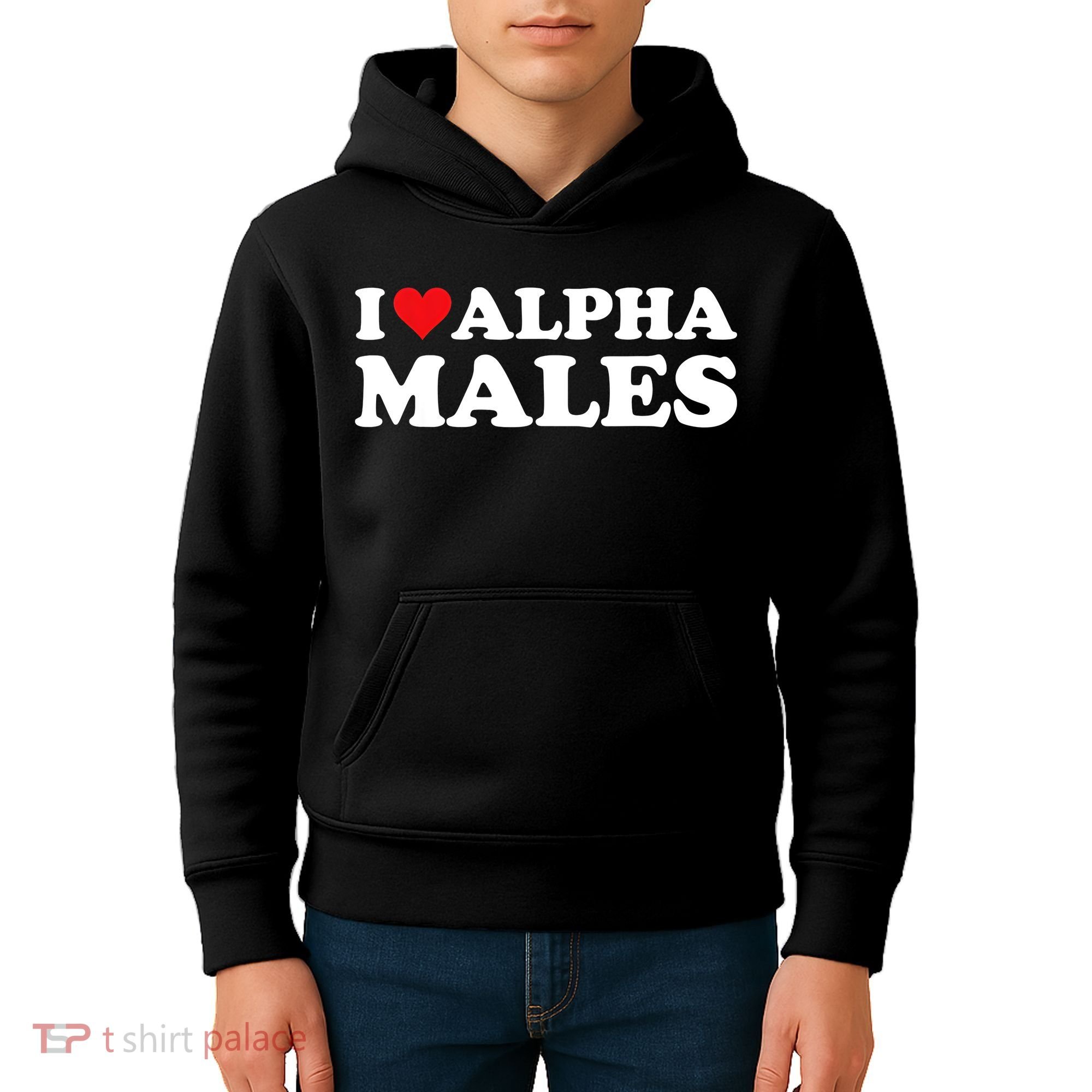 I Love Alpha Males Alpha Male Kids Hoodie
