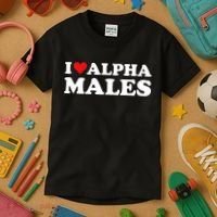 I Love Alpha Males Alpha Male Kids T-Shirt thumb 3