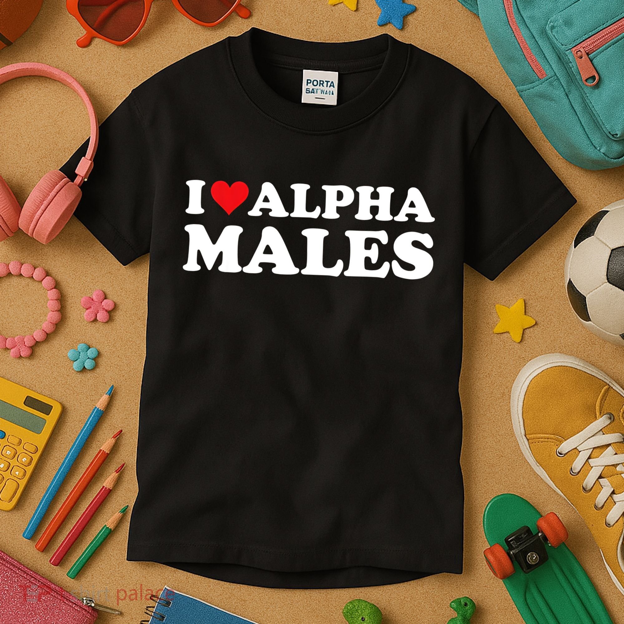 I Love Alpha Males Alpha Male Kids T-Shirt