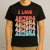I Love Arizona Vintage Retro State Of Arizona Usa T-Shirt thumb 3