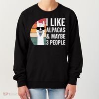 I Like Alpacas And Maybe 3 People Apparel Llama Lovers Women's Sweatshirt thumb 0