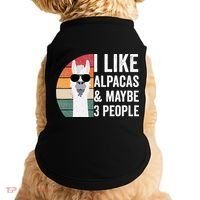 I Like Alpacas And Maybe 3 People Apparel Llama Lovers Doggie Tank thumb 0
