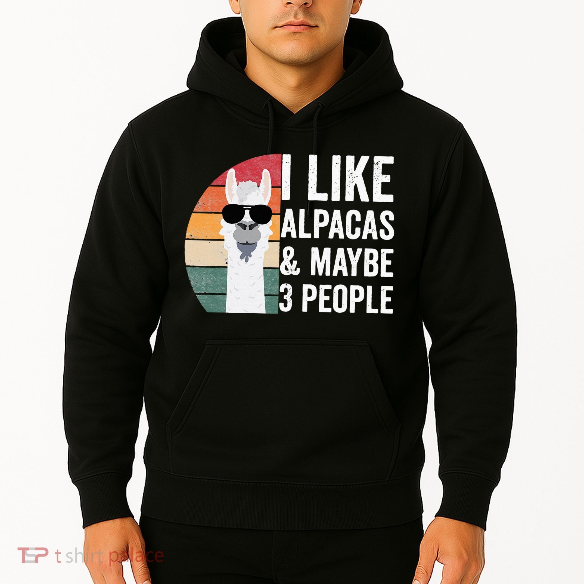 I Like Alpacas And Maybe 3 People Apparel Llama Lovers Hoodie