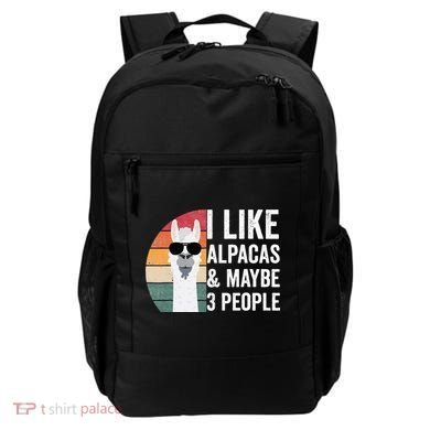 I Like Alpacas And Maybe 3 People Apparel Llama Lovers Backpack