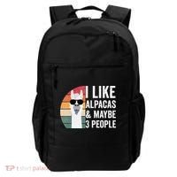 I Like Alpacas And Maybe 3 People Apparel Llama Lovers Backpack thumb 0