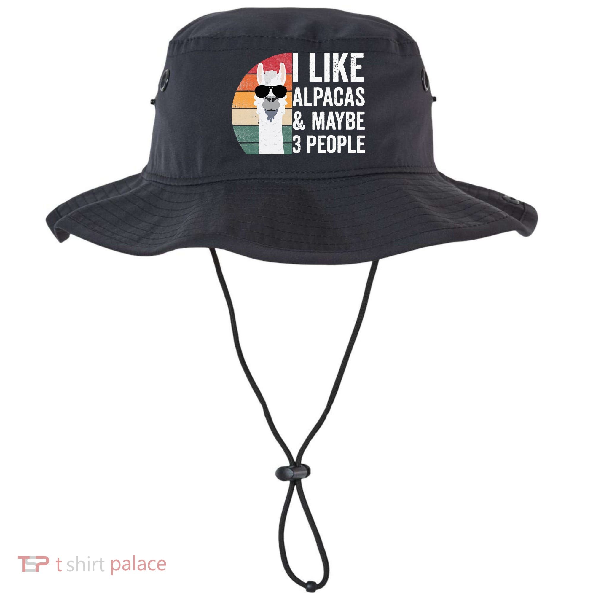 I Like Alpacas And Maybe 3 People Apparel Llama Lovers Bucket Hat