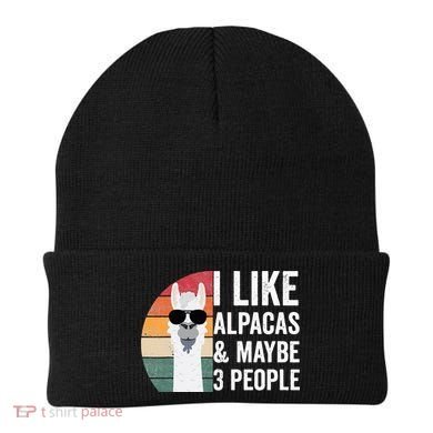 I Like Alpacas And Maybe 3 People Apparel Llama Lovers Beanie