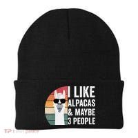 I Like Alpacas And Maybe 3 People Apparel Llama Lovers Beanie thumb 0