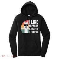 I Like Alpacas And Maybe 3 People Apparel Llama Lovers Women's Hoodie thumb 0