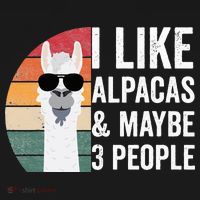 I Like Alpacas And Maybe 3 People Apparel Llama Lovers Mousepad thumb 1