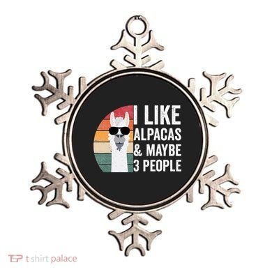 I Like Alpacas And Maybe 3 People Apparel Llama Lovers Ornament