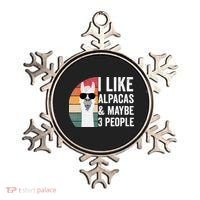 I Like Alpacas And Maybe 3 People Apparel Llama Lovers Ornament thumb 0