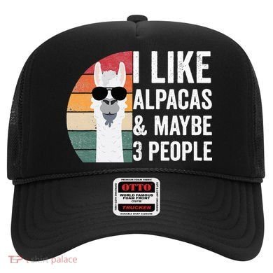 I Like Alpacas And Maybe 3 People Apparel Llama Lovers Hat