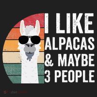 I Like Alpacas And Maybe 3 People Apparel Llama Lovers Hat thumb 2