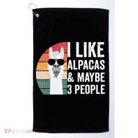I Like Alpacas And Maybe 3 People Apparel Llama Lovers Golf Towel thumb 0
