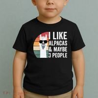 I Like Alpacas And Maybe 3 People Apparel Llama Lovers Toddler T-Shirt thumb 2