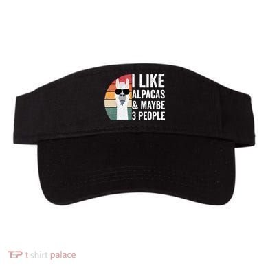 I Like Alpacas And Maybe 3 People Apparel Llama Lovers Visor