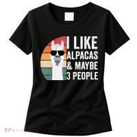 I Like Alpacas And Maybe 3 People Apparel Llama Lovers Women's T-Shirt thumb 0