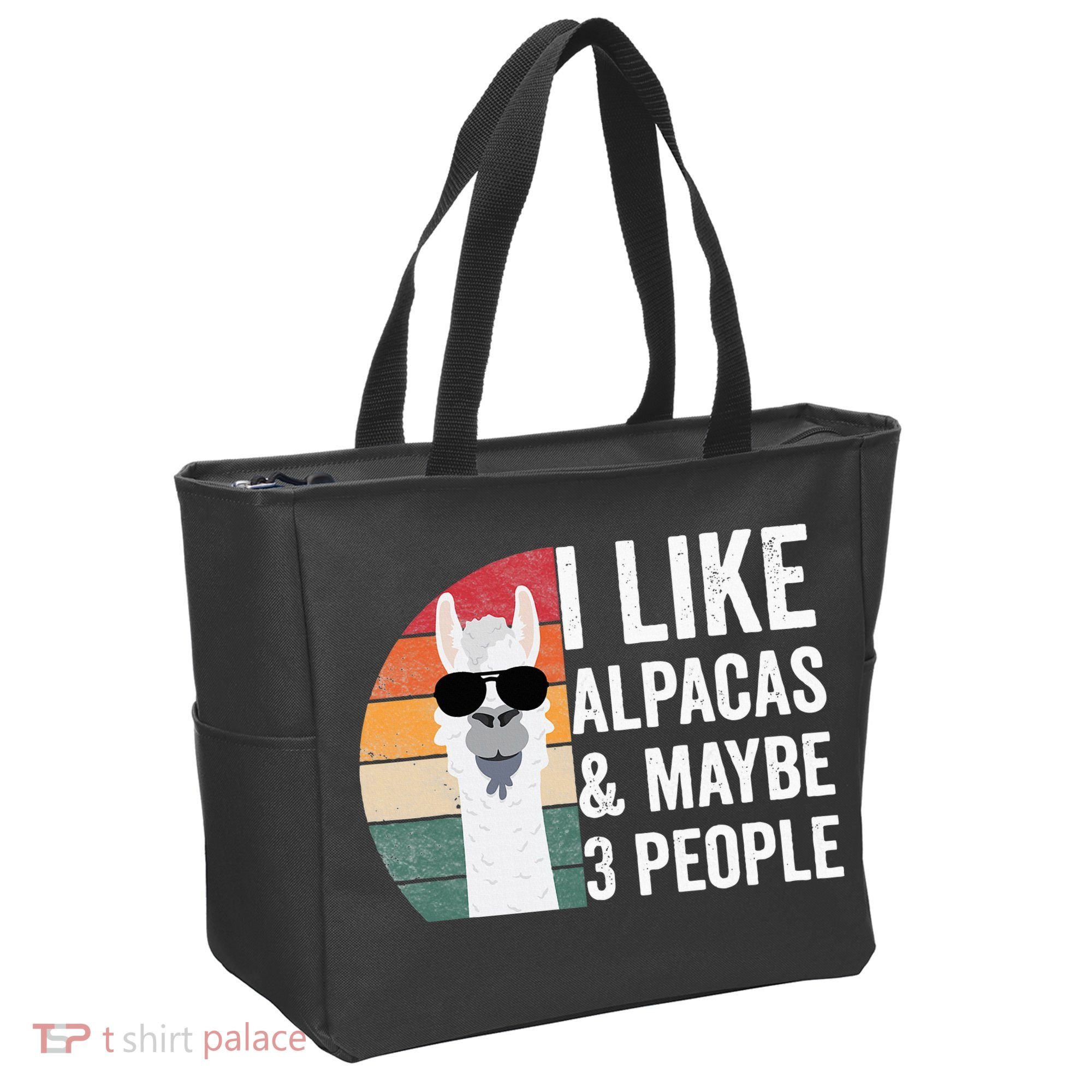 I Like Alpacas And Maybe 3 People Apparel Llama Lovers Tote Bag