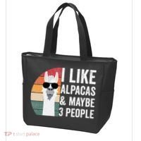I Like Alpacas And Maybe 3 People Apparel Llama Lovers Tote Bag thumb 3