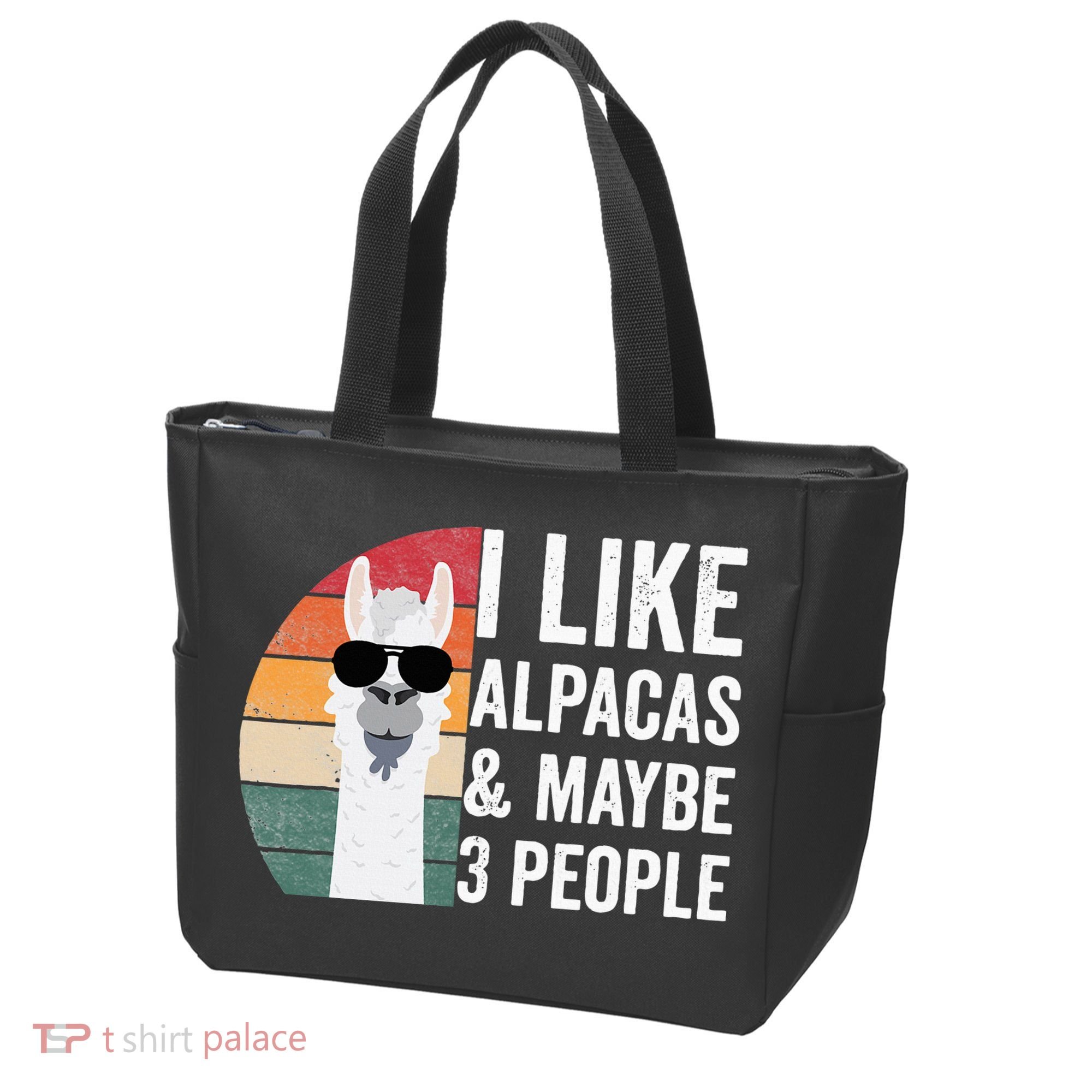 I Like Alpacas And Maybe 3 People Apparel Llama Lovers Tote Bag
