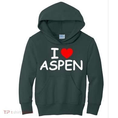 I Love Aspen Kids Hoodie
