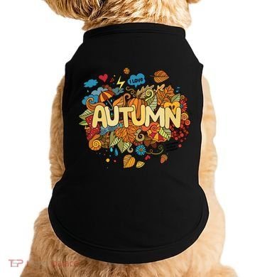 I Love Autumn Cute Gift Doggie Tank