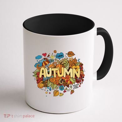 I Love Autumn Cute Gift Coffee Mug back