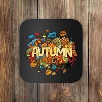 I Love Autumn Cute Gift Coaster thumb 0