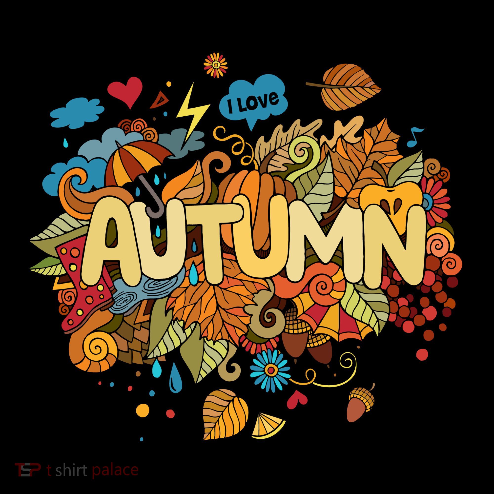 I Love Autumn Cute Gift Coaster