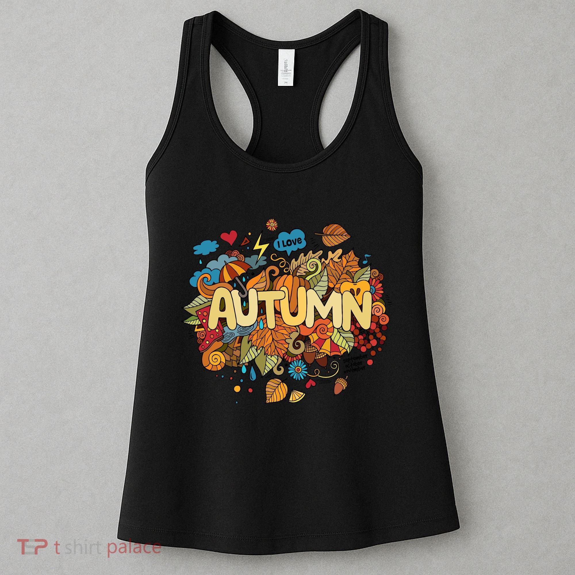 I Love Autumn Cute Gift Women's Tank Top