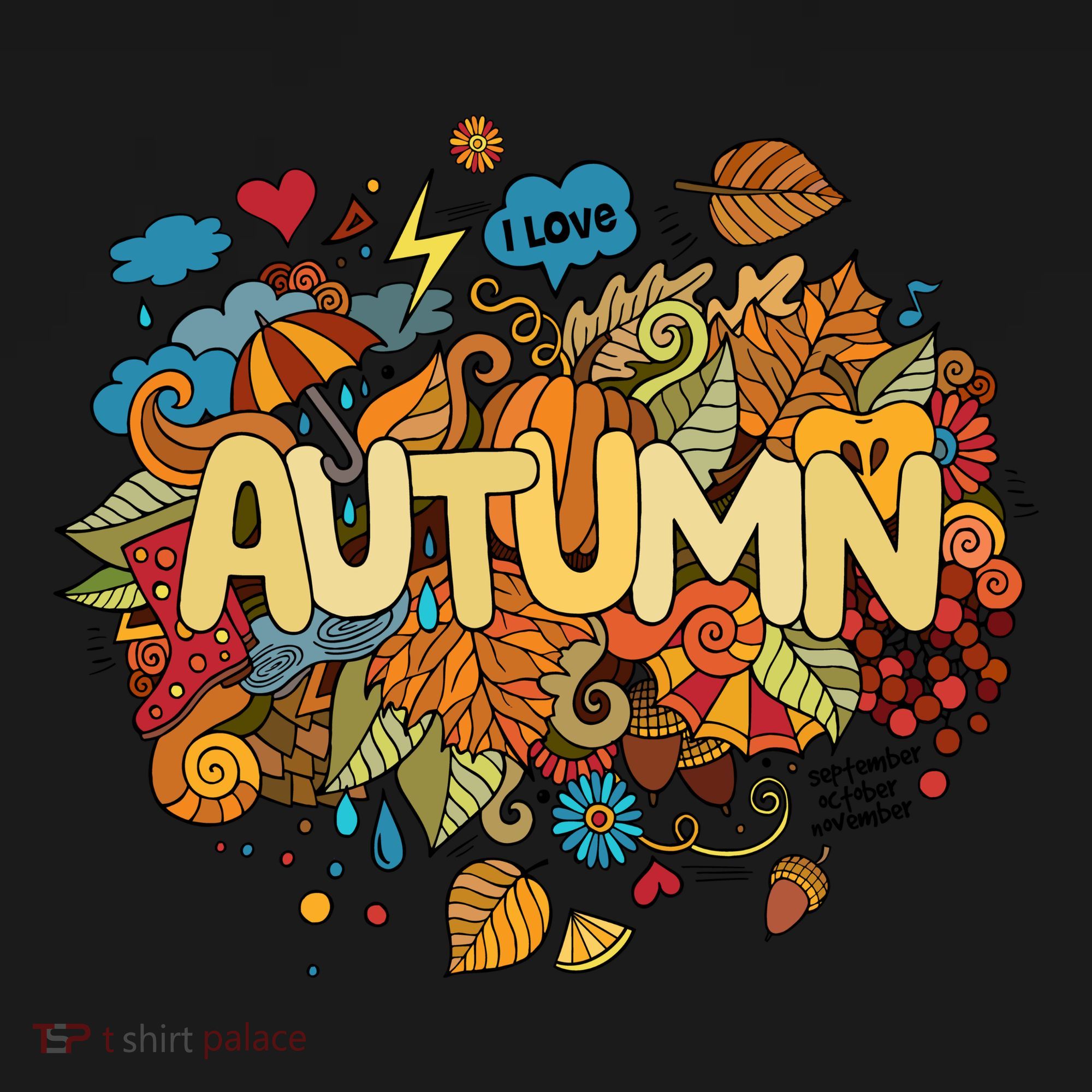 I Love Autumn Cute Gift Toddler Hoodie