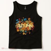 I Love Autumn Cute Gift Tank Top thumb 2